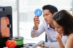 3D designer aan het werk